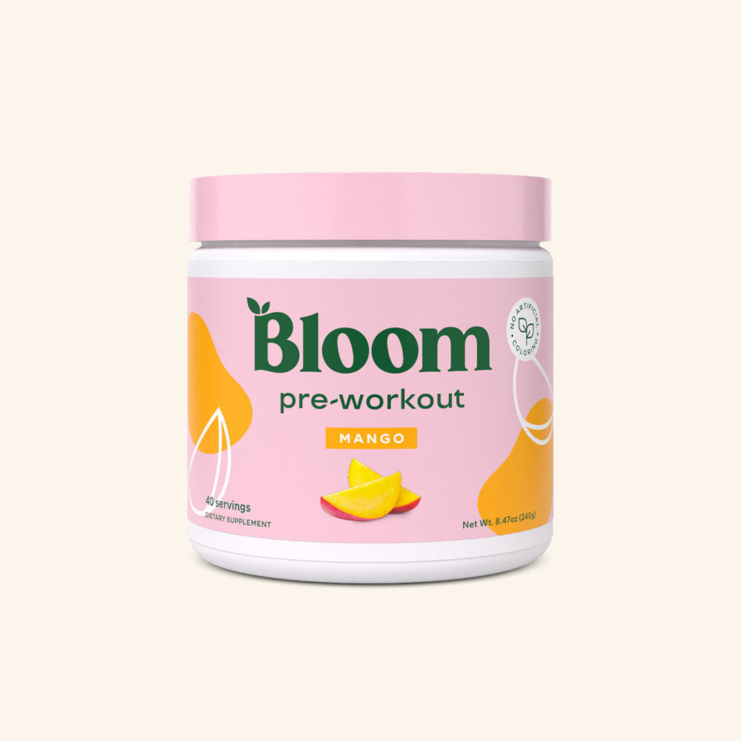  Bloom Nutrition Pre Workout Powder for Women by Leana Deeb -  Preworkout Focus Blend with Amino Acids, Beta Alanine, Ginseng, L-Tyrosine  & Natural Caffeine - Sugar Free & Keto Drink Mix (