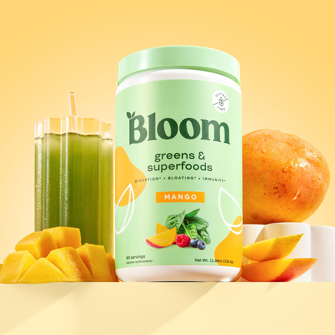 Bloom Nutrition Greens And Superfoods Powder - Mango - 11.94oz